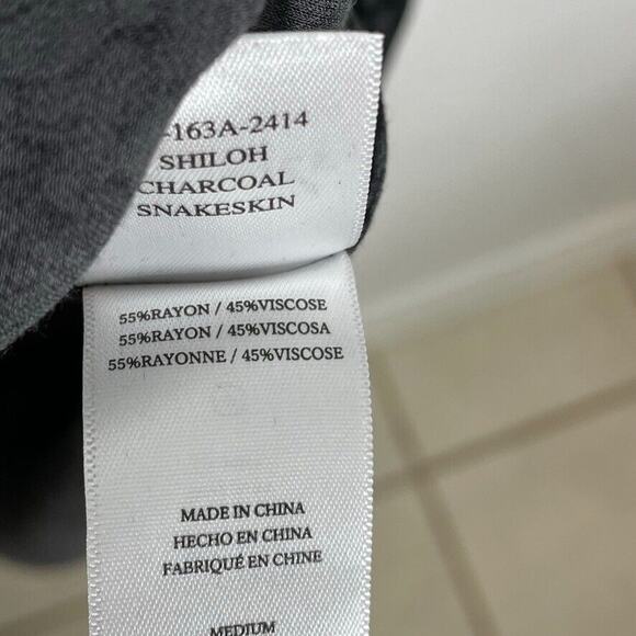 Rails Black Marble Print Long Sleeve Midi Dress Size M Women's NEW - Picture 6 of 10